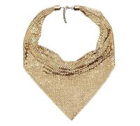 OhMill Collar de mujer de metal con lentejuelas, cuello punk brillante, hip-hop, triángulo, bufanda, gargantilla, cadenas, accesorios de moda, decoración para fiestas, banquetes, uso diario, discoteca