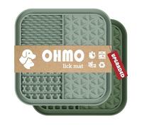 OHMO Alfombrilla Lamedora Perros Gatos con Ventosas (2 Piezas, Verde Claro y Militar), Tapete Antiahogo para Ansiedad, Alimentador Lento Silicona, Ideal para Yogur, Mantequilla y Snacks