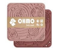 OHMO - Almohadilla para lamer con Dibujo de Cielo Estrellado para Gatos y Perros (Set de 2, Small), diseño con Ventosa para lamer Lentamente Durante el baño, Aseo y Entrenamiento