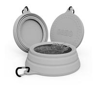 OHMO - Bebedero Perro portatil antisalpicaduras Grande(1000ml), Cuenco Plegable para Mascotas a Prueba de Salpicaduras y sin ensuciar para Viajes por Carretera, diseño único