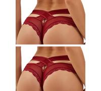 Ohmydear Ropa Interior Mujer Tangas Sexy 1/2/3/4 Pack Bragas Transparentes Tallas Grandes