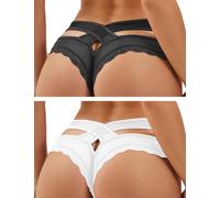 ohmydear Ropa Interior Tangas Sexy para Mujer 1/2/3/4 Pack Bragas Sexy para Mujer Braga Transparentes Tangas Mujer Pack Interior Ropa Tallas Grandes