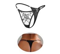 ohmydear Tanga de Encaje para Mujer Bragas Sexy Cintura Baja con Diamantes Ropa Interior Erótica T-Back Tanga Hilo Talla Grandes Tangas Mujer Pack Cinturón es Ajustable