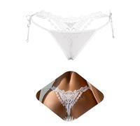 ohmydear Tanga Seductora de Hilo Mini String Tangas Sexy Donna Hot Micro Cinturón Ajustable Bragas de Cintura Baja G-String con Bordado