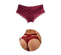 ohmydear Tangas Sexy para Mujer Elástico Culotte Cintura Media Bragas Mujer Entrepierna de Algodón Tallas Grandes Ropa Interior Cómodas y Suaves Pack de 1