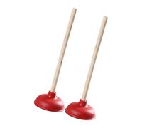 ohodhmnu 2 desatascadores de inodoro de madera con mango largo para desbloquear eficazmente en baños y cocinas
