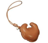 ohodhmnu Elegante colgante de cuerno de cuero, elegante bolso de cuerno de cuero, llavero, adorno para buscadores de estilo de vida de gama alta