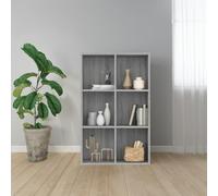 OHOOWOO Estantería/Aparador Madera contrachapada Gris Sonoma 66x30x98cm,Estantería Práctica y Decorativa: Librería Multifuncional para Almacenamiento y Organización Armarios y estanterías