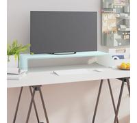 OHOOWOO Muebles TV Mueble TV/Elevador de Monitor Cristal Verde 80x30x13 cm