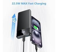 OHOVIV Power Bank, 12000 mAh Carga Rápida PD22.5W Cargador Portátil PD3.0 QC4.0 USB-C/USB-A Salida Power Bank Triple 3A Phone Battery Pack para iPhone 16 15 14 13 Samsung Xiaomi