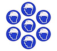 OHPHCALL 10 Pegatinas Autoadhesivas de Pvc para Casco de Seguridad Símbolos de Advertencia Visibles en Azul, Diseño Sencillo para Uso en Lugares de Trabajo
