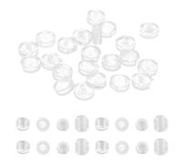 OHPHCALL 100 Piezas Almohadilla de Clip Oreja, Cierres de Pendientes Transparentes de Silicona, Ovaladas, para Mujeres y Diseñadoras de Joyas, Antideslizantes y Cómodas