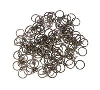 OHPHCALL 100 Piezas Llaveros de Metal Redondos de 28mm con Anilla Plana y Pasador Tornillo, Diseño Simple y Resistente para Uso Práctico y Manualidades
