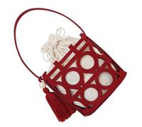 OHPHCALL 1juego Cesta De Dulces De Estilo Chino Asa Caja De Clásica Para Bodas Contenedor Portátil Para y Detalles De Boda Incluye Bolsa y Borlas