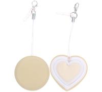 OHPHCALL 2 Paños de Limpieza para Lentes de Cámara y Pantallas Electrónicas, Ligeros Silicona Forma Redonda y Corazón, Color Caqui, Pack de 2 Unidades para Uso Diario Varios Estilos