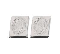OHPHCALL 2 Piezas Decoración de Libros Bíblicos Diy, Mini Estuche para Fotos de Acero Inoxidable, Plata, Portátil y Ligero, Colgante para Decoración y Manualidades