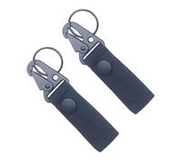 OHPHCALL 2 Piezas Mosquetón de Nailon Llavero, Multifuncional | Metal y Nailon, Cuelga Llaves o Objetos Pequeños, Diseño Negro para Entusiastas del Aire Libre