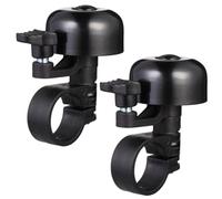 OHPHCALL 2 Piezas Timbre de Bicicleta Negro de Cobre y Plástico | Sonido Claro y Potente, Instalación Sencilla, Uso en Carretera y Montaña
