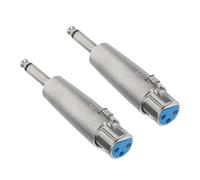 OHPHCALL 2piezas Adaptador de Micrófono Mono Macho XLR 3 Contactos Hembra Conversor Estéreo Conector Audio para Sistemas Sonido y Grabadoras