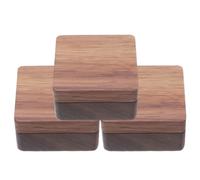 OHPHCALL 3 Piezas Caja de Almacenamiento Diseño Cuadrado Cierre Magnético y Acabado Decorativo de Madera Natural para Monedas para Escritorio y Oficina