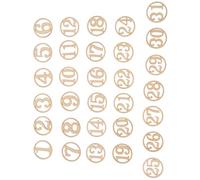 OHPHCALL 31 Piezas de Formas de Madera sin Terminar Números del 1 al 30, para Manualidades Diy, Decoración Creativa y Enseñanza Educativa Diseño Único