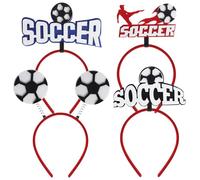 OHPHCALL 4 Diademas para Animar en Partido de Fútbol, Accesorios Deportivos para Cabello de Niñas y Adolescentes, Materiales de Fieltro y Plástico, Protección contra Viento en Campo