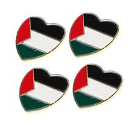 OHPHCALL 4 Piezas Broches de Bandera Palestina Metal con Diseño Dorado Clips para Bufanda y Cárdigan Resistentes para Ropa y Accesorios Deportivos para