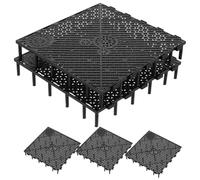 OHPHCALL 5 Piezas Bandeja Filtro para Base de Acuario Negro, Divisor Rejilla Plástico Reutilizable y Resistente, Separador Ajustable para Tanque Peces, Accesorio Filtrante para Peces