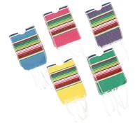 OHPHCALL 5 Piezas Ponchos para Botellas Mini de Algodón con Patrón Arcoíris Cubiertas Mexicanas para Decoración de Fiesta Cinco de Mayo de Fundas para Botellines de Cerveza