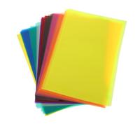 OHPHCALL 50 Hojas Papel Celofán de Colores Láminas Transparente para Manualidades Infantiles Proyectos Escolares Envoltorio de Dulces y Decoración con Efecto Luminoso Surtido de Colores