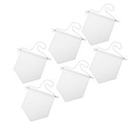 OHPHCALL 6 Piezas Pancarta de Lona en Blanco Listón de Madera y Cuerda | Minimalista, Admite Pintura y Transferencia Térmica, para Aulas y Guarderías, Organiza Broches
