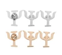 OHPHCALL 6 Piezas Pins Broche Psi Vintage Aleación Duradero para Médicos y Enfermeros Accesorios Mixtos Plata