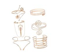 OHPHCALL 6 piezas Pulseras de Brazo Abiertas Ajustables de Metal con Diseño de Escorpión Geométrico Vintage para Mujer Brazaletes de Moda para Fiestas Bodas y Diario