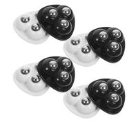 OHPHCALL 8 Piezas Mini Ruedas Giratorias Adhesivas para Muebles y Cajas, Polea de Plástico y Metal, Fácil Instalación y Funcionamiento Silencioso para Organización del Hogar