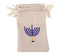 OHPHCALL 8piezas Bolsas De Embalaje Para Hanukkah Bolsas De Tela Blancas Cordón Para Galletas y Fiestas Judías Accesorios Para Fiestas De Hanukkah