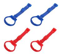 OHPHCALL Anillas de Gimnasia para Pequeños 4 Unidades Rojo y Azul Equipo de Ejercicio Seguro para Bebés Aros Colgantes para Desarrollo Muscular y Primeros Pasos Interiores