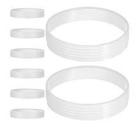 OHPHCALL Anillos de Hoyo de Copa de Golf Blanco de 8 Piezas en PP para Práctica de Putt, Accesorios para Mantenimiento Diario y Mejora de Precisión en Entrenamiento