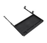 OHPHCALL Bandeja para Teclado Debajo del Escritorio con Cajón Extraíble y Deslizadores, Material PP Negro, Diseño Compacto para Oficina y Ahorro de Espacio