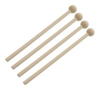 OHPHCALL Baquetas de Percusión de Madera para Instrumentos Auxiliares y Marimbas, Set de 4 Piezas Extremo en Bola, Diseño Bien Elaborado para Enseñanza Musical y Preparación