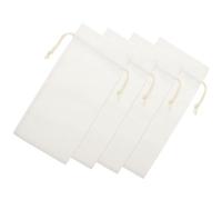 OHPHCALL Bolsa de Lino para Botellas de Vino 16X355 CM 4 Piezas Reutilizables con Cordón Ajustable para Sublimación Adecuado para Regalos Fiestas y Almacenamiento de Licores