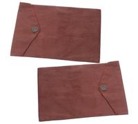 OHPHCALL Bolsa para Libros de Lectura Estilo Tibetano Tradicional, Material Terciopelo, Cierre Seguro y Portátil, Adecuado para Recitación Diaria y Peregrinaje, Pack de 2 Piezas Color Café
