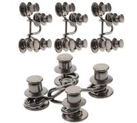 OHPHCALL Botones Antideslizantes Paquete de 4 Juegos Accesorios para Jeans sin Costura, Ajustables para Pantalones de Metal Negro para Ocasiones Formales y Casuales