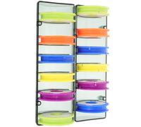 OHPHCALL Caja de Almacenamiento para Hilo de Pescar 12 Carretes, Organizador Portátil de PC Resistente y Compacto, Enrollador de Línea para Pesca Diseño Color Arcoíris, Protección