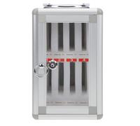 OHPHCALL Caja de Almacenamiento y Cerradura Números Teléfonos Móviles | Aleación de Aluminio y Tablero de Fibra, Ranuras Numeradas, Anti-presión E, para Restaurantes y Oficinas