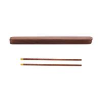 OHPHCALL Caja para Palillos de Cocina de Madera Nogal Negro Grande con Tapa Estuche Portátil para Palillos Chinos Reutilizables para Fiambrera y Utensilios de Cocina