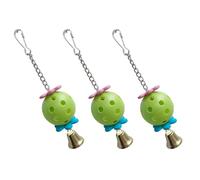 OHPHCALL Campanas de pájaros Creativas en acrílico y Metal, 3 Piezas para Entretenimiento de Loros y decoración del hogar Color Aleatorio