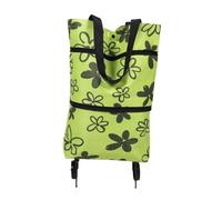 OHPHCALL Carrito De Compras Plegable con Ruedas Bolsa Floral Portátil y Reutilizable para Supermercado Viajes y Almacenamiento Compacto
