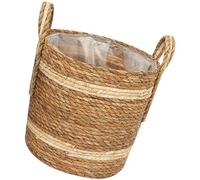 OHPHCALL Cesta Tejida de Mimbre Marrón Multiusos para Almacenamiento de Objetos Pequeños con Diseño Clásico Adecuado para Decoraciones en Bodas y Actividades al Aire Libre