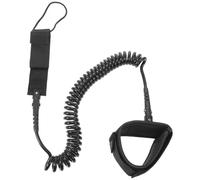 OHPHCALL Correa Neopreno de Tabla Leash para Paddle Board Surf para Negro, 7mm, Enrollada y Recta, Nailon Tela, Rail Saver, para Paddle Boarding y Kayak