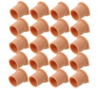 OHPHCALL Cubierta de PVC Clima sin Instalación Marrón de Costuras Resistente en 20 Piezas para Agujeros para Seguridad y Mejora Estética Valla de Piscina Infantil Área